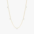 Diamond Cluster Station Necklace
