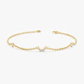 Diamond Crescent Moon Station Bracelet