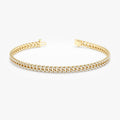 Diamond Cuban Chain Bracelet - 3mm