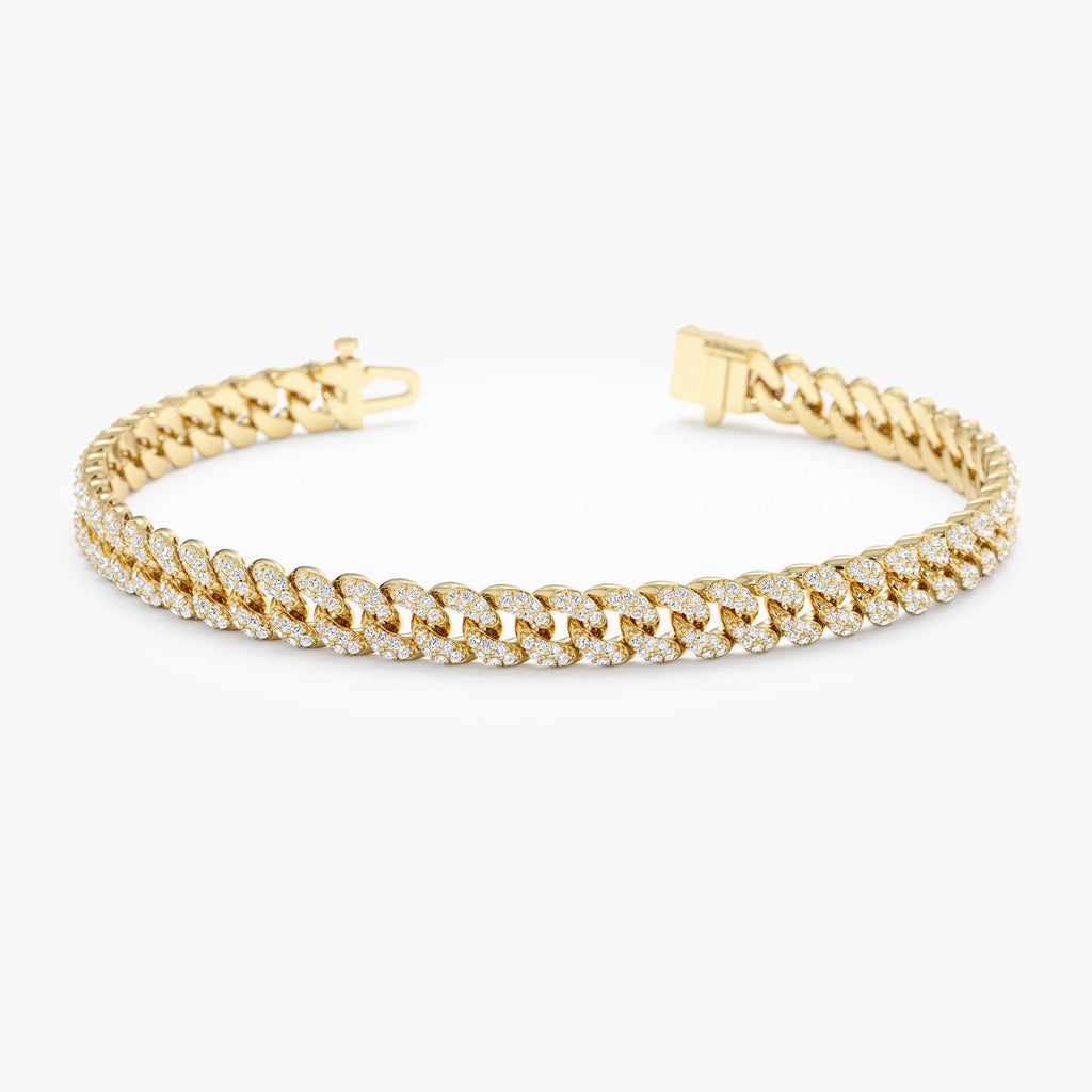 Diamond Cuban Chain Bracelet - 5mm