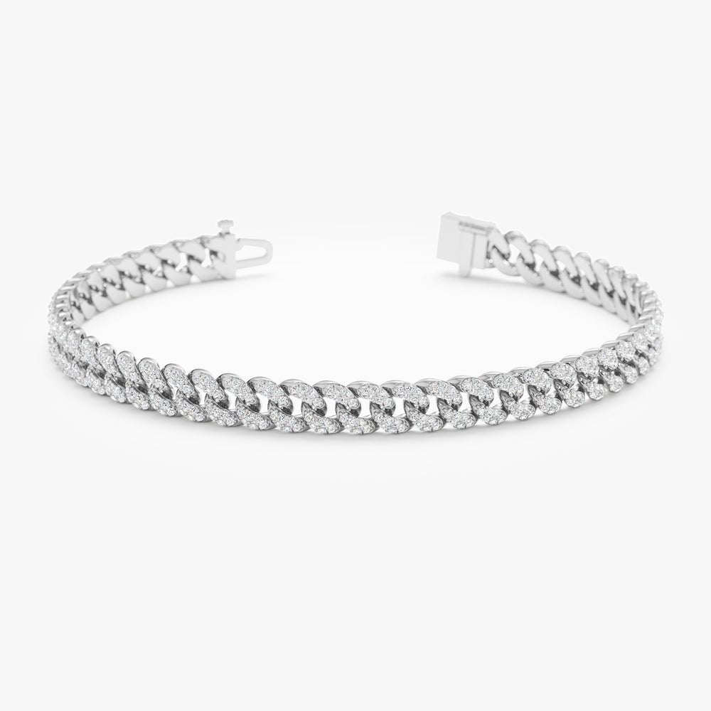 Diamond Cuban Chain Bracelet - 5mm