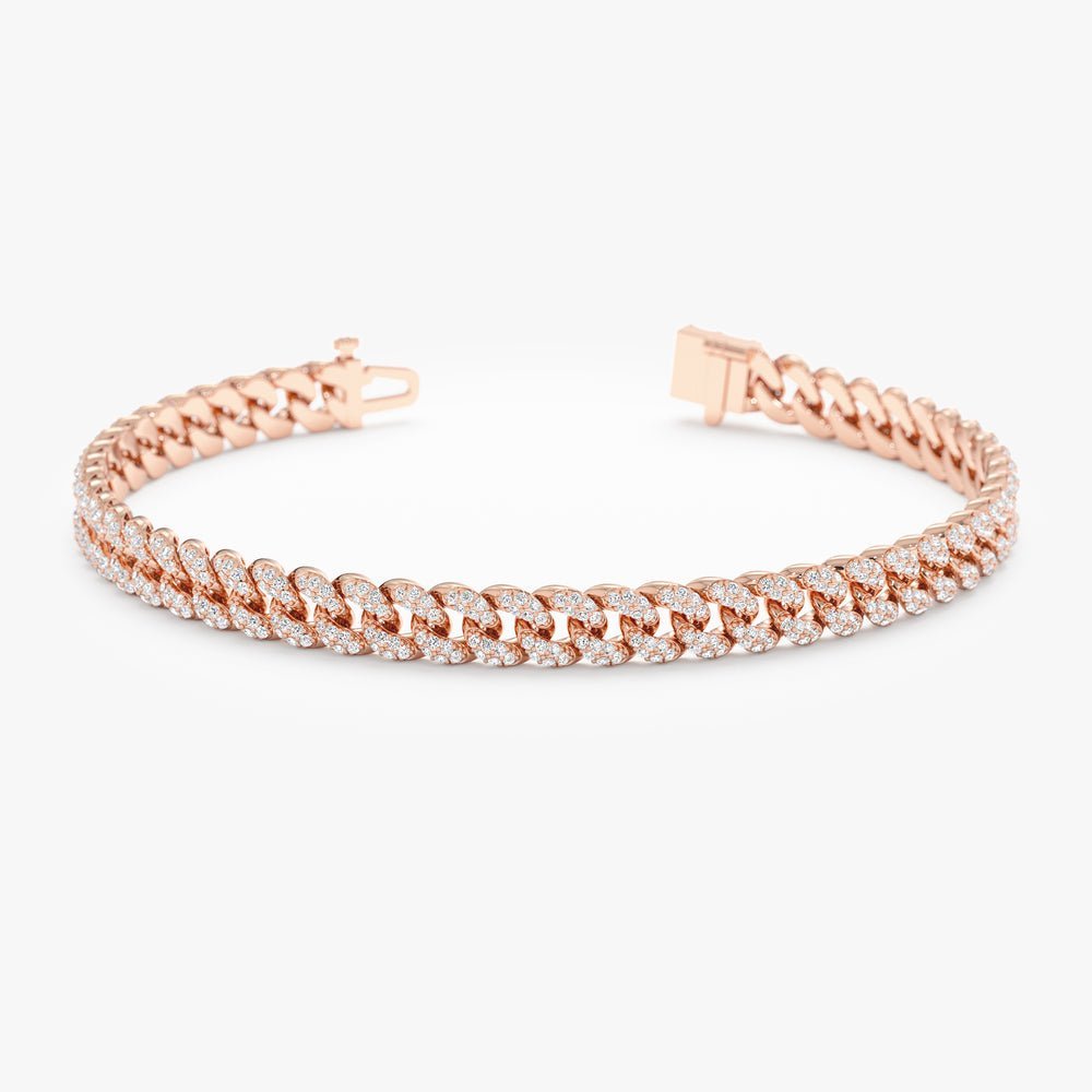 Diamond Cuban Chain Bracelet - 5mm