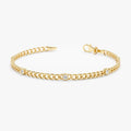 Diamond Cuban Chain Station Bracelet