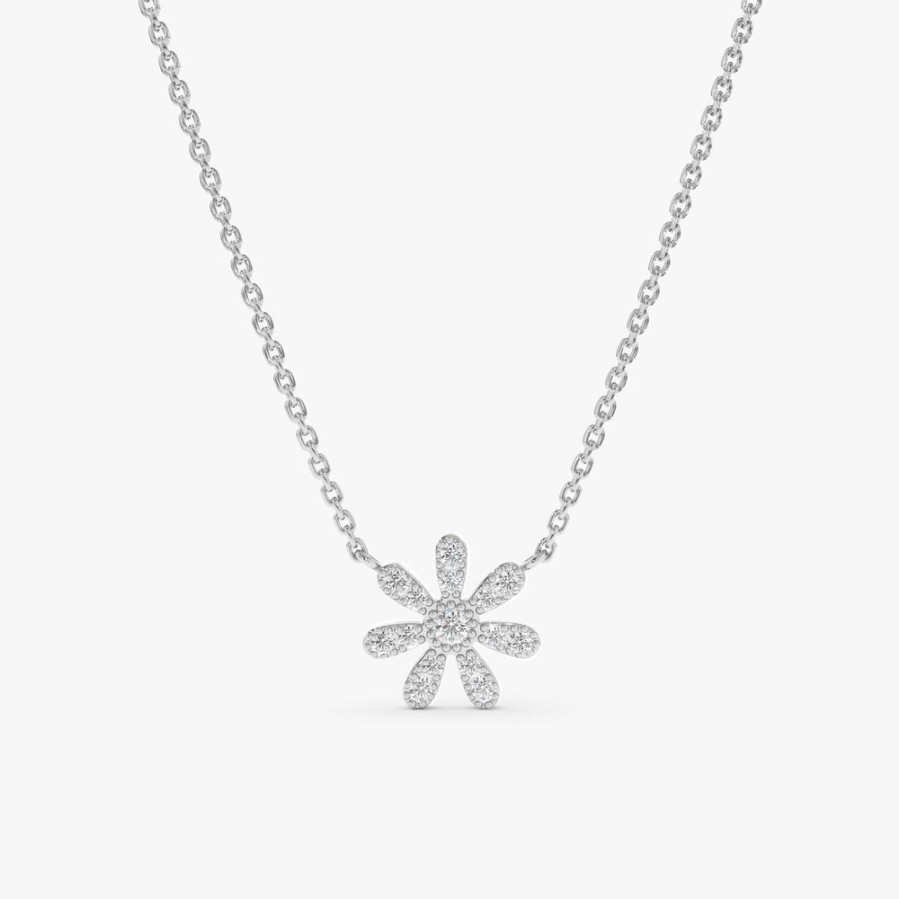 Diamond Daisy Necklace