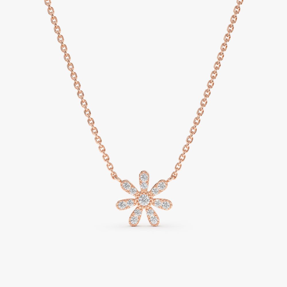 Diamond Daisy Necklace