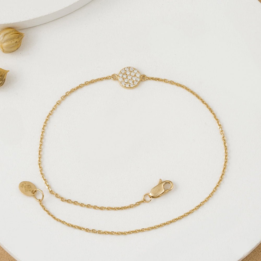 Diamond Disc Bracelet