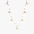 Diamond Disc Drop Necklace