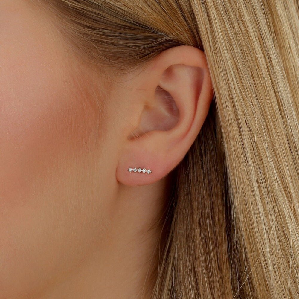 Diamond Ear Crawler Studs