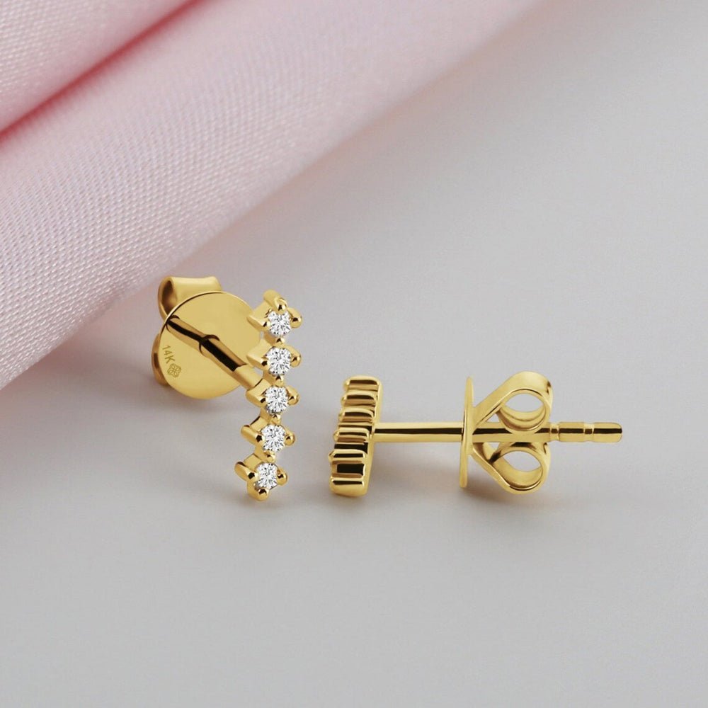 Diamond Ear Crawler Studs