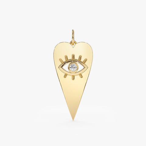Diamond Eye Heart Charm