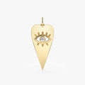 Diamond Eye Heart Charm