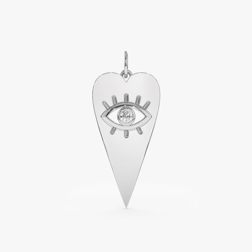 Diamond Eye Heart Charm