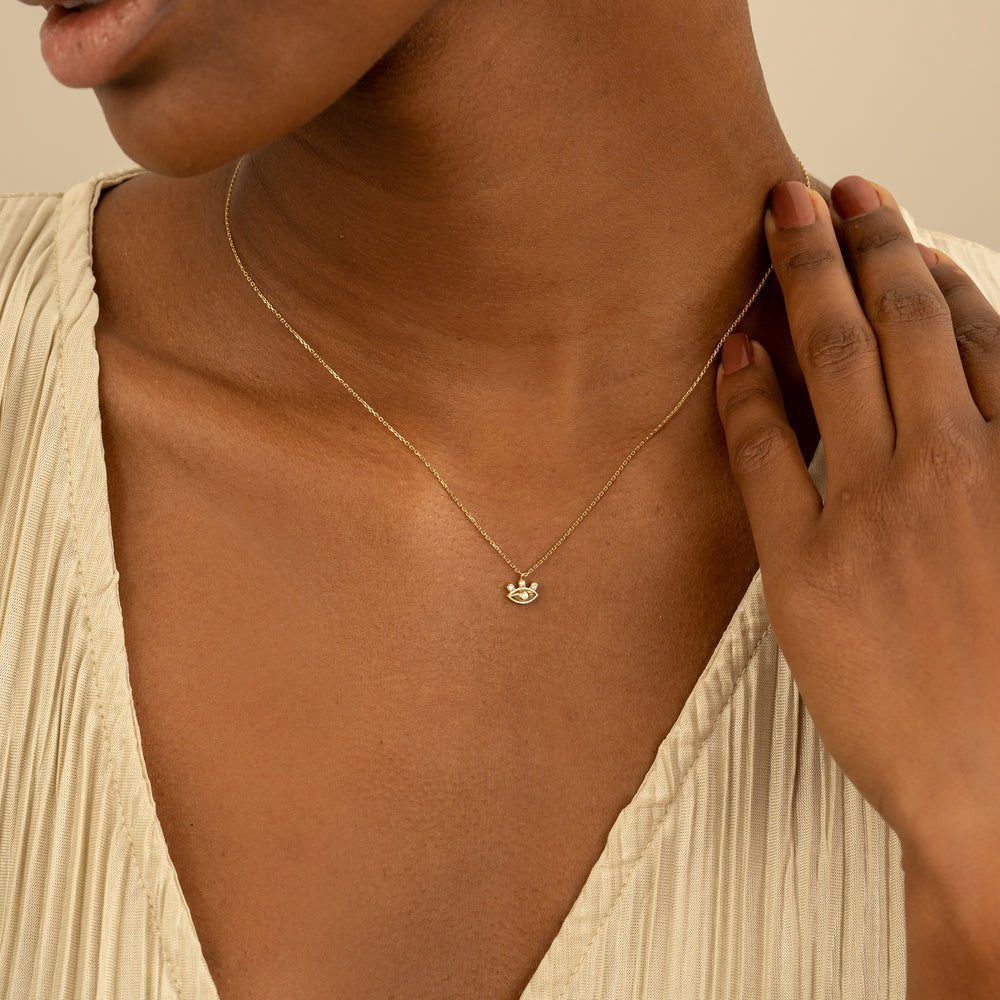 Diamond Eye Lash Necklace