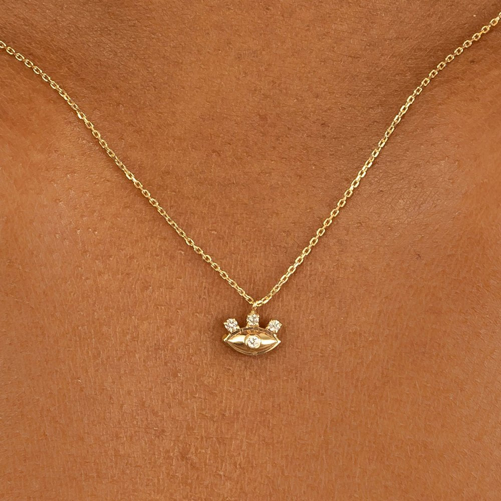 Diamond Eye Lash Necklace