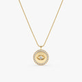 Diamond Eye Medallion with Ball Chain