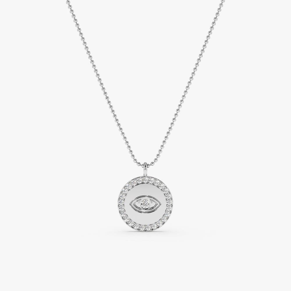 Diamond Eye Medallion with Ball Chain