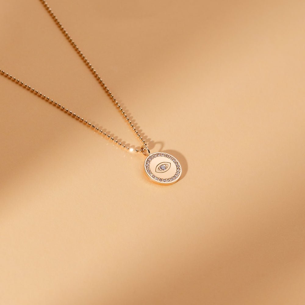 Diamond Eye Medallion with Ball Chain