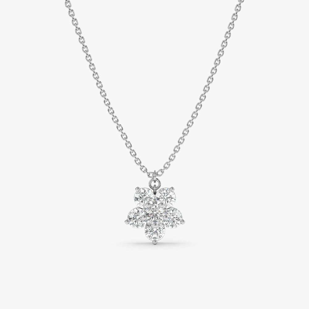 Diamond Flower Necklace