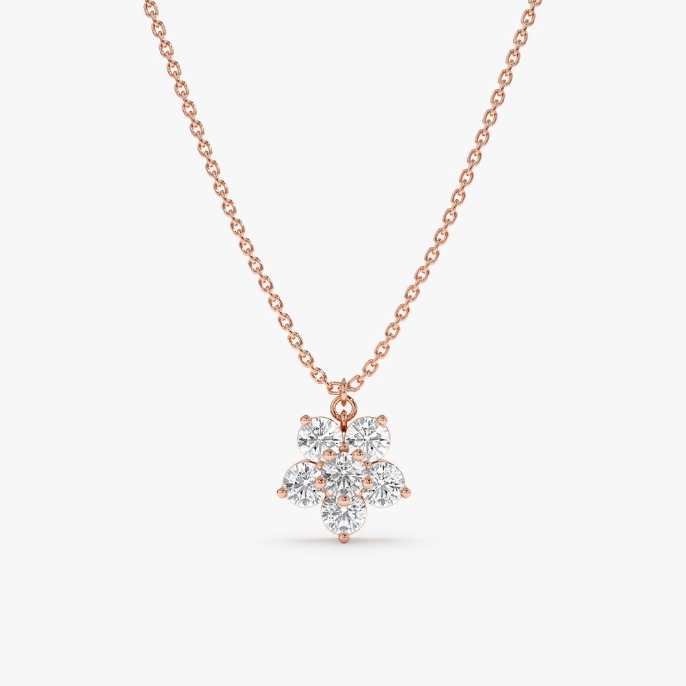 Diamond Flower Necklace