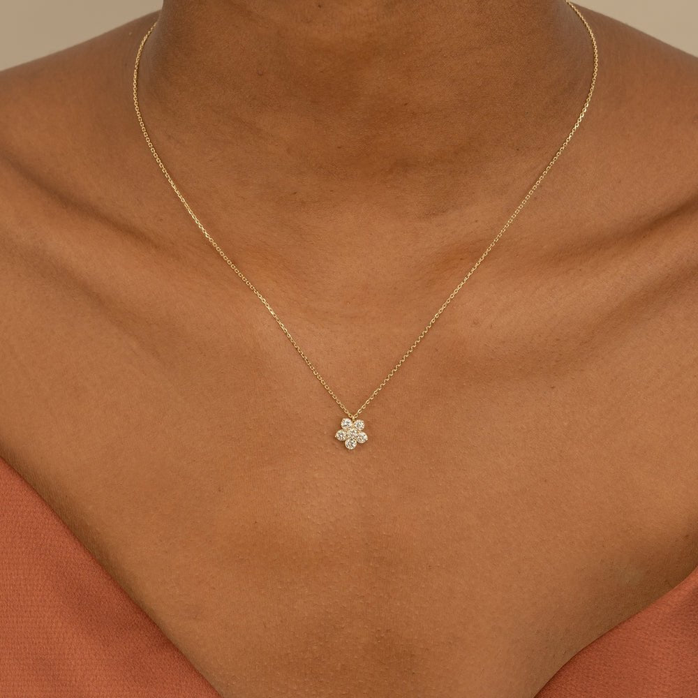 Diamond Flower Necklace