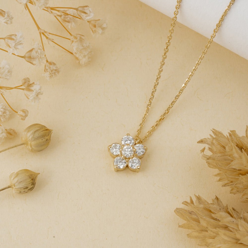 Diamond Flower Necklace