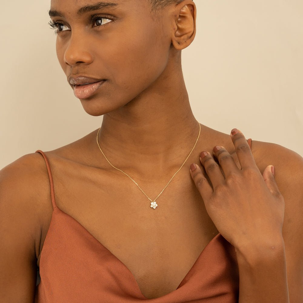 Diamond Flower Necklace