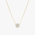 Diamond Halo Pendant Necklace