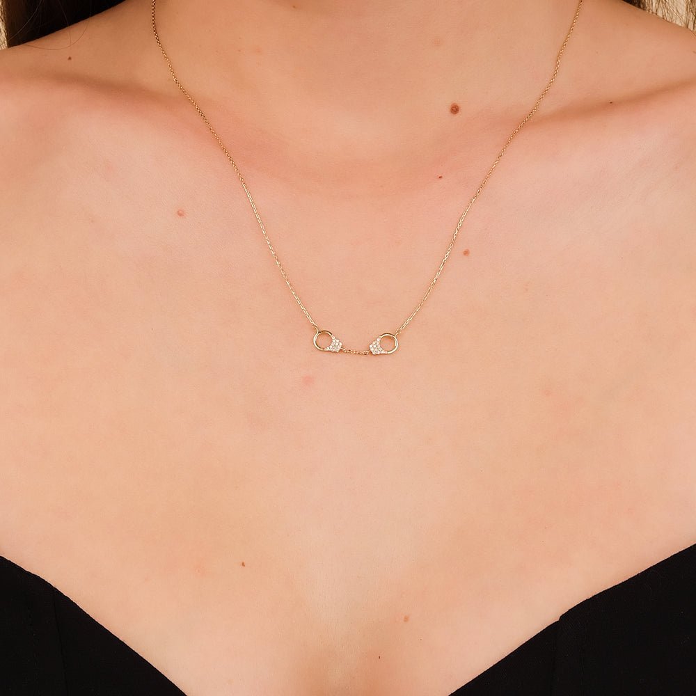 Diamond Handcuff Necklace