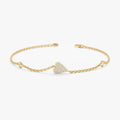 Diamond Heart Station Bracelet
