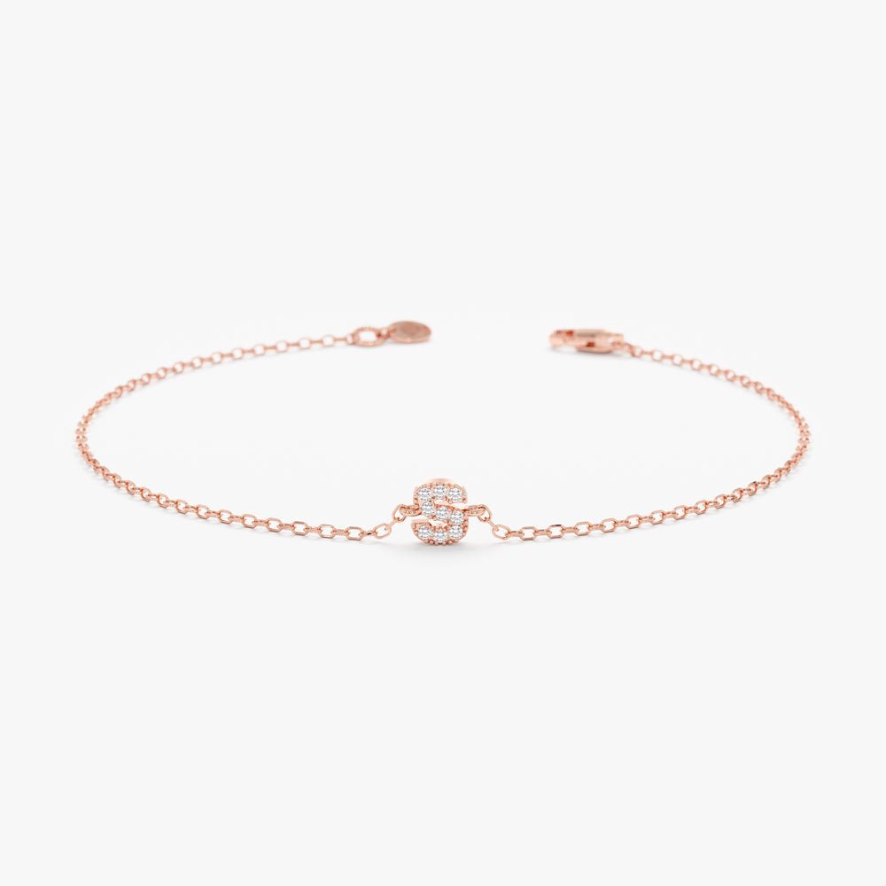 Diamond Initial Bracelet