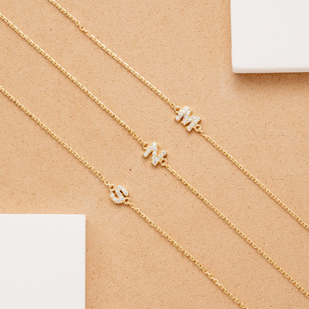 Diamond Initial Bracelet