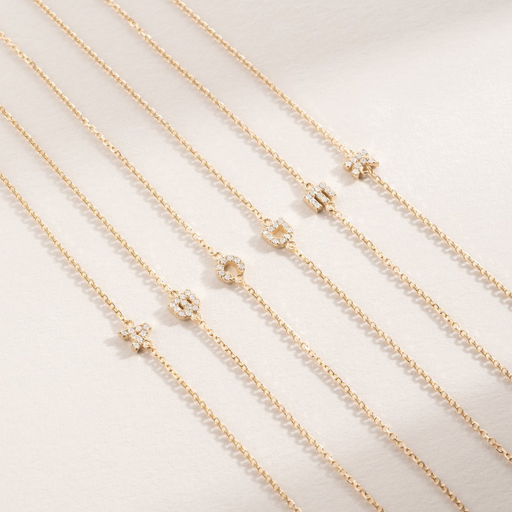 Diamond Initial Bracelet