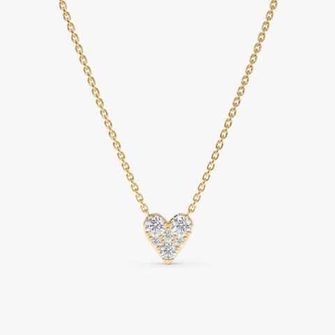 Diamond Inlay Heart Necklace