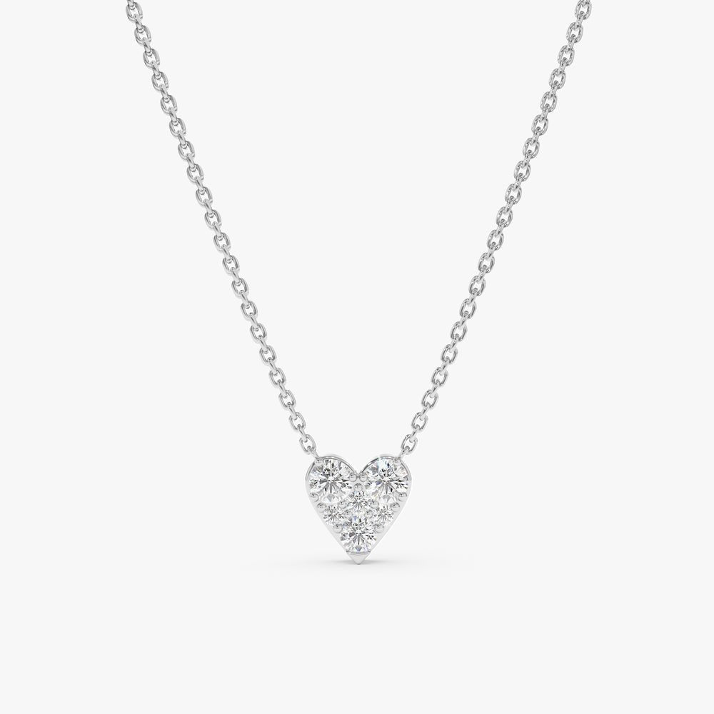 Diamond Inlay Heart Necklace