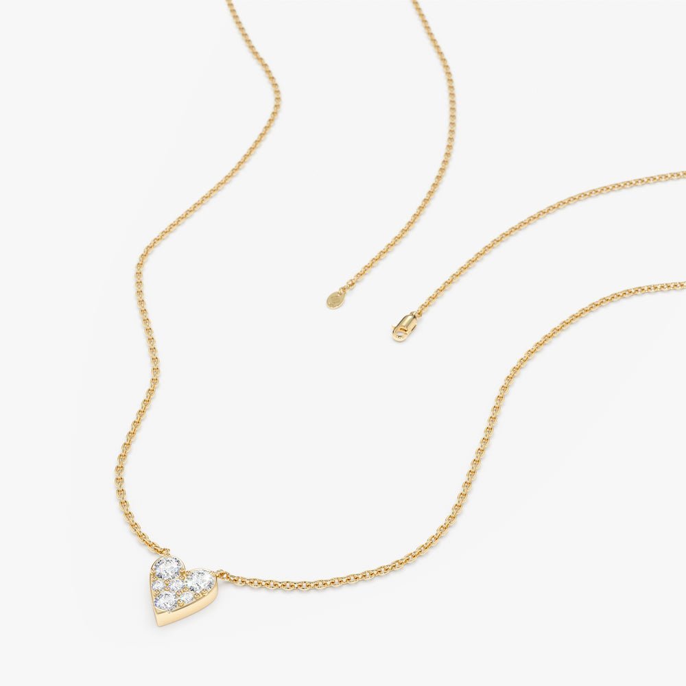 Diamond Inlay Heart Necklace