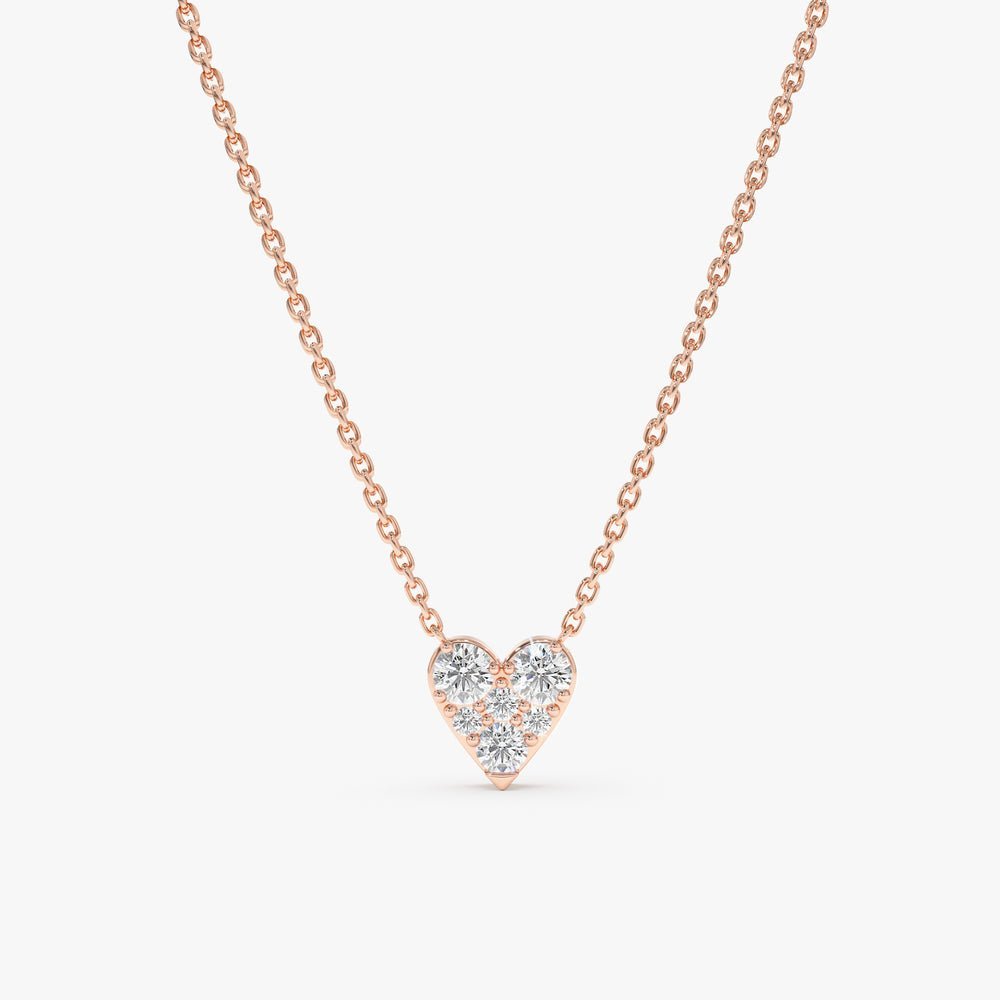 Diamond Inlay Heart Necklace