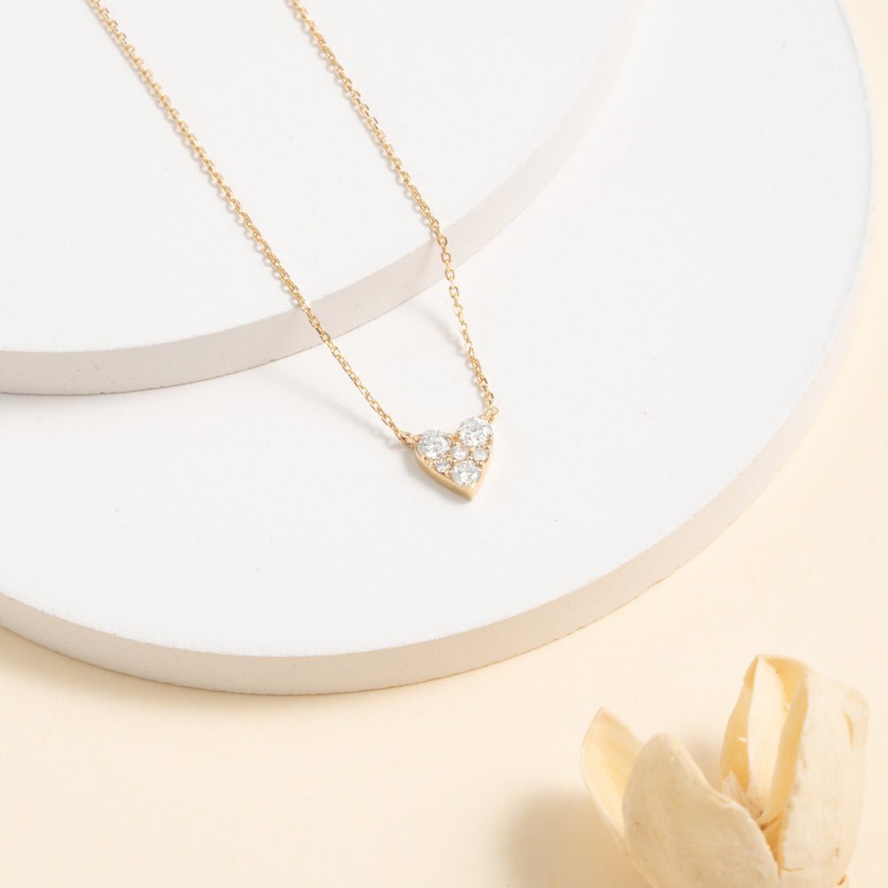 Diamond Inlay Heart Necklace