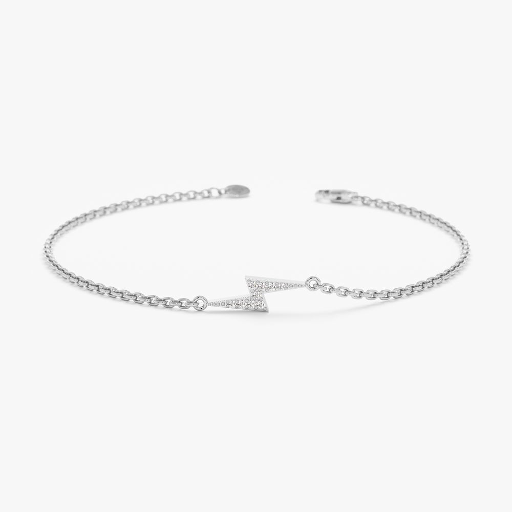 Diamond Lightning Bolt Bracelet