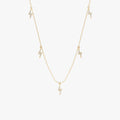 Diamond Lightning Bolt Drop Necklace