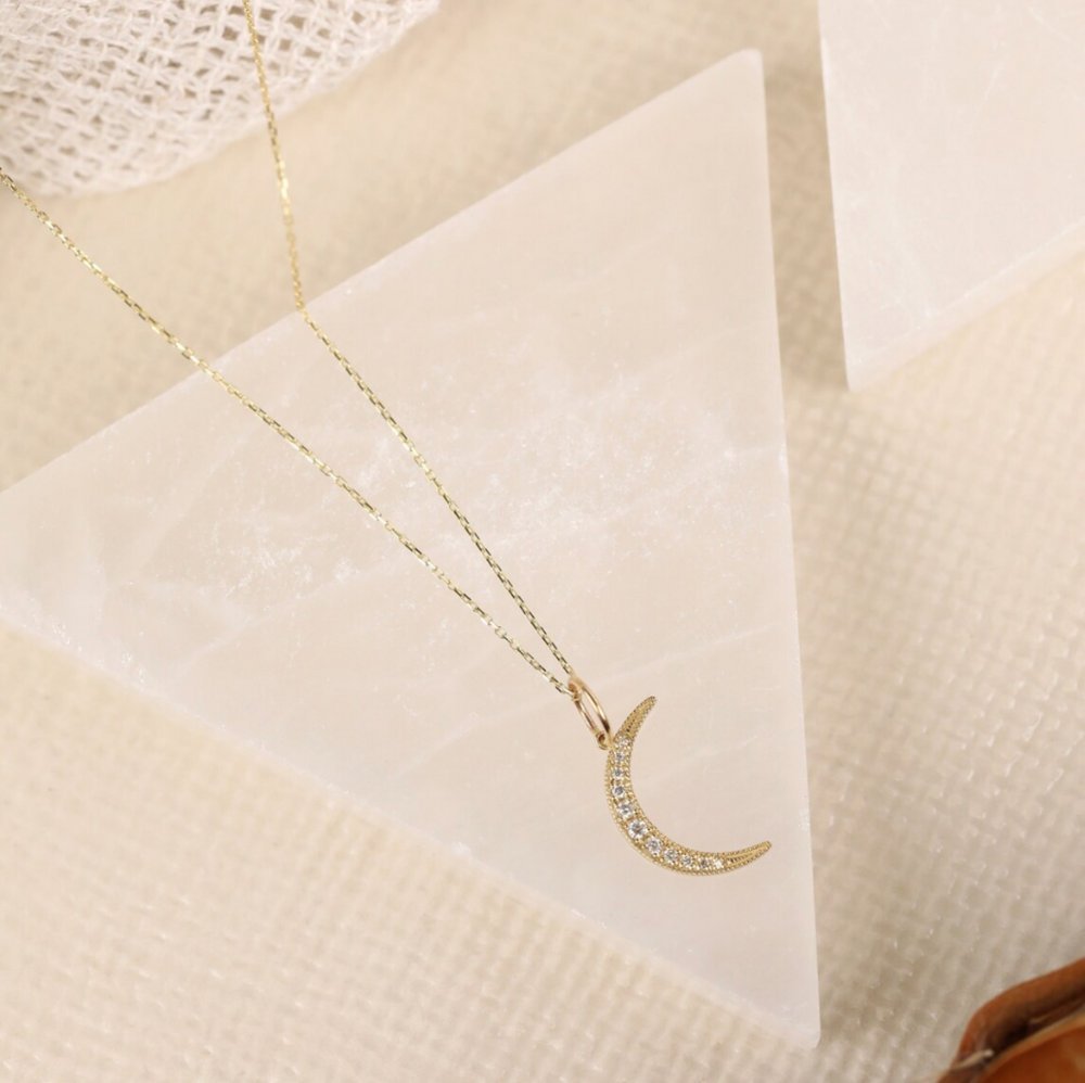 Diamond Moon Charm