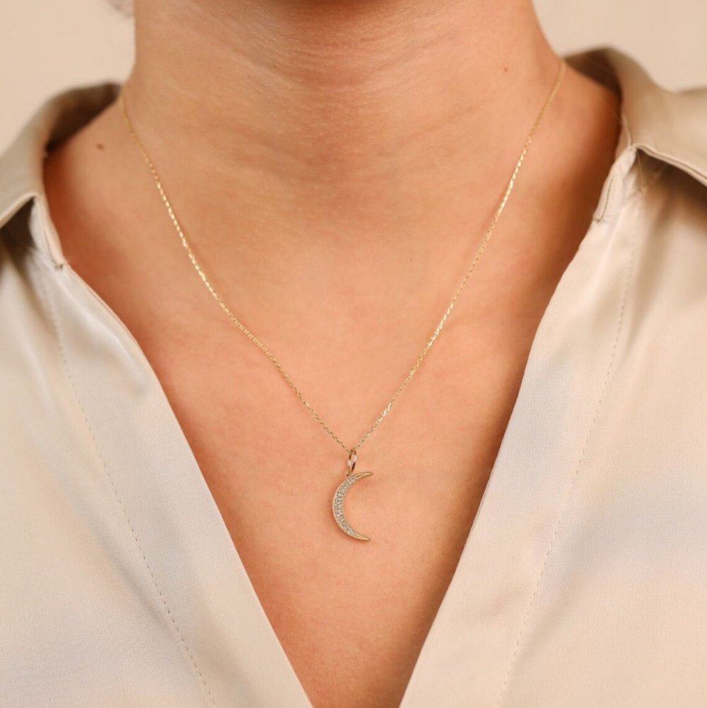 Diamond Moon Charm