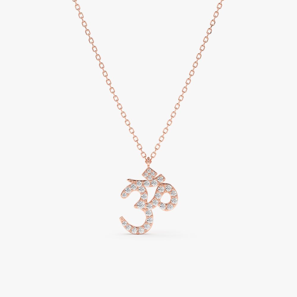 Diamond OM Mantra Necklace