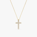 Diamond Paved Cross Necklace