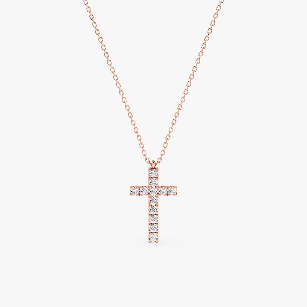 Diamond Paved Cross Necklace