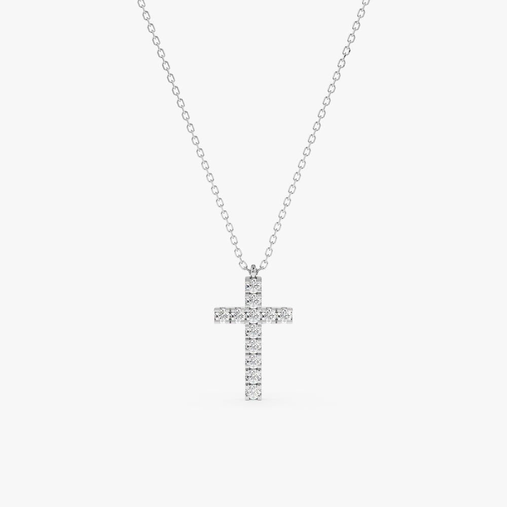 Diamond Paved Cross Necklace