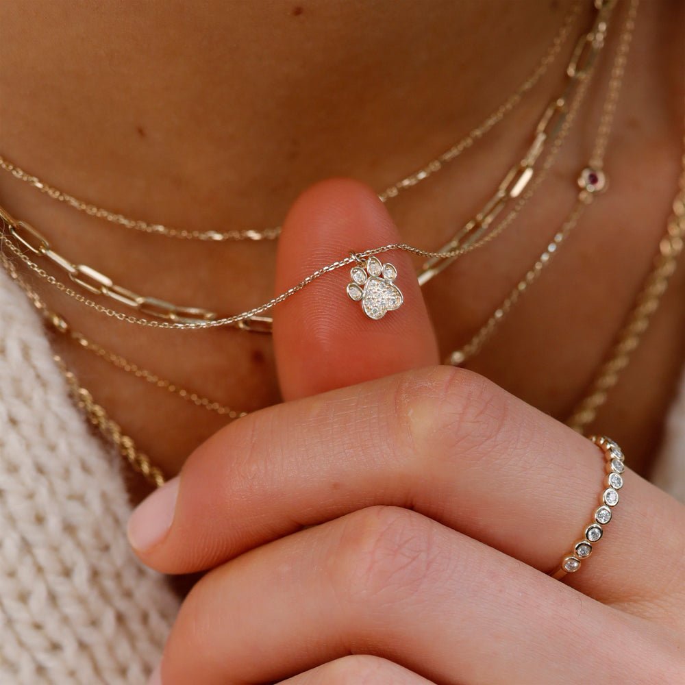 Diamond Paw Necklace
