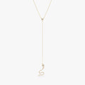 Diamond Snake Lariat Necklace