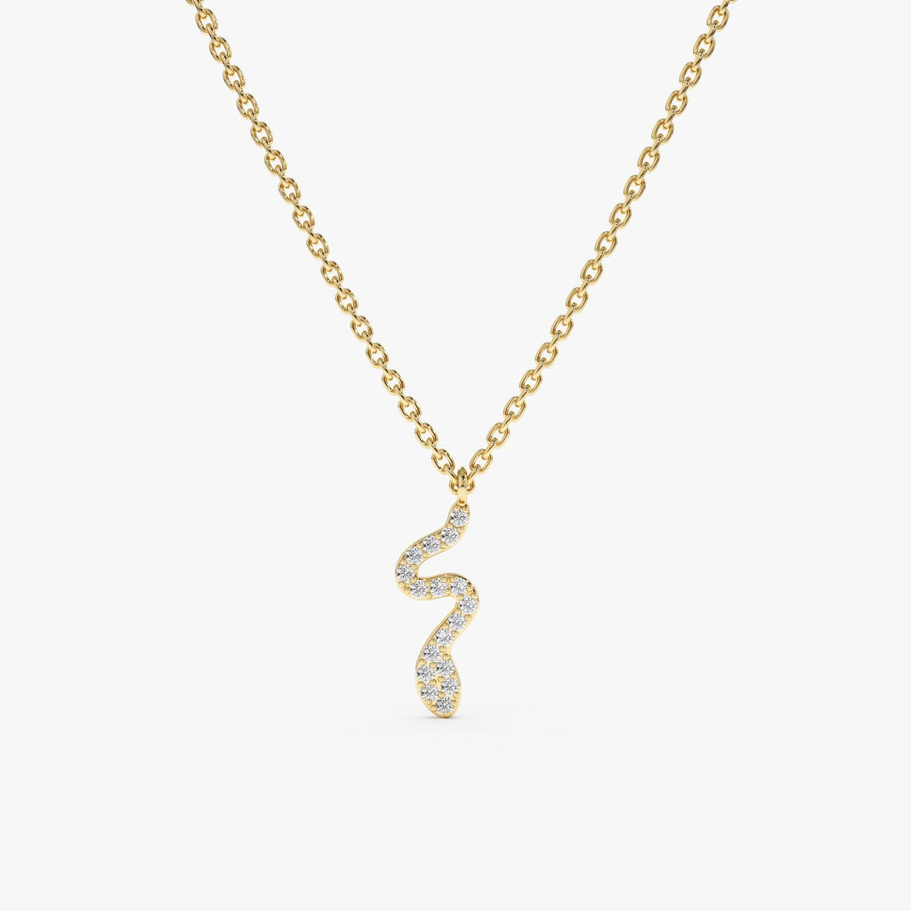 Diamond Snake Necklace