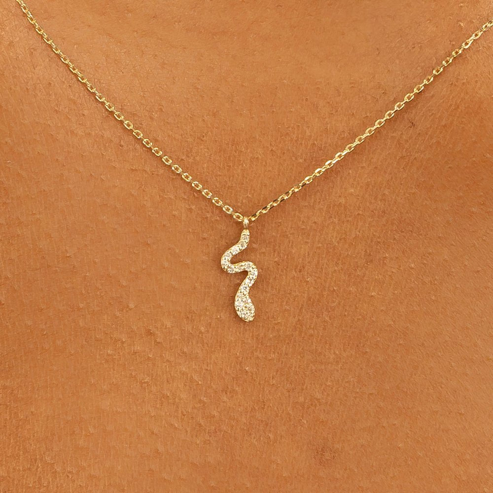 Diamond Snake Necklace