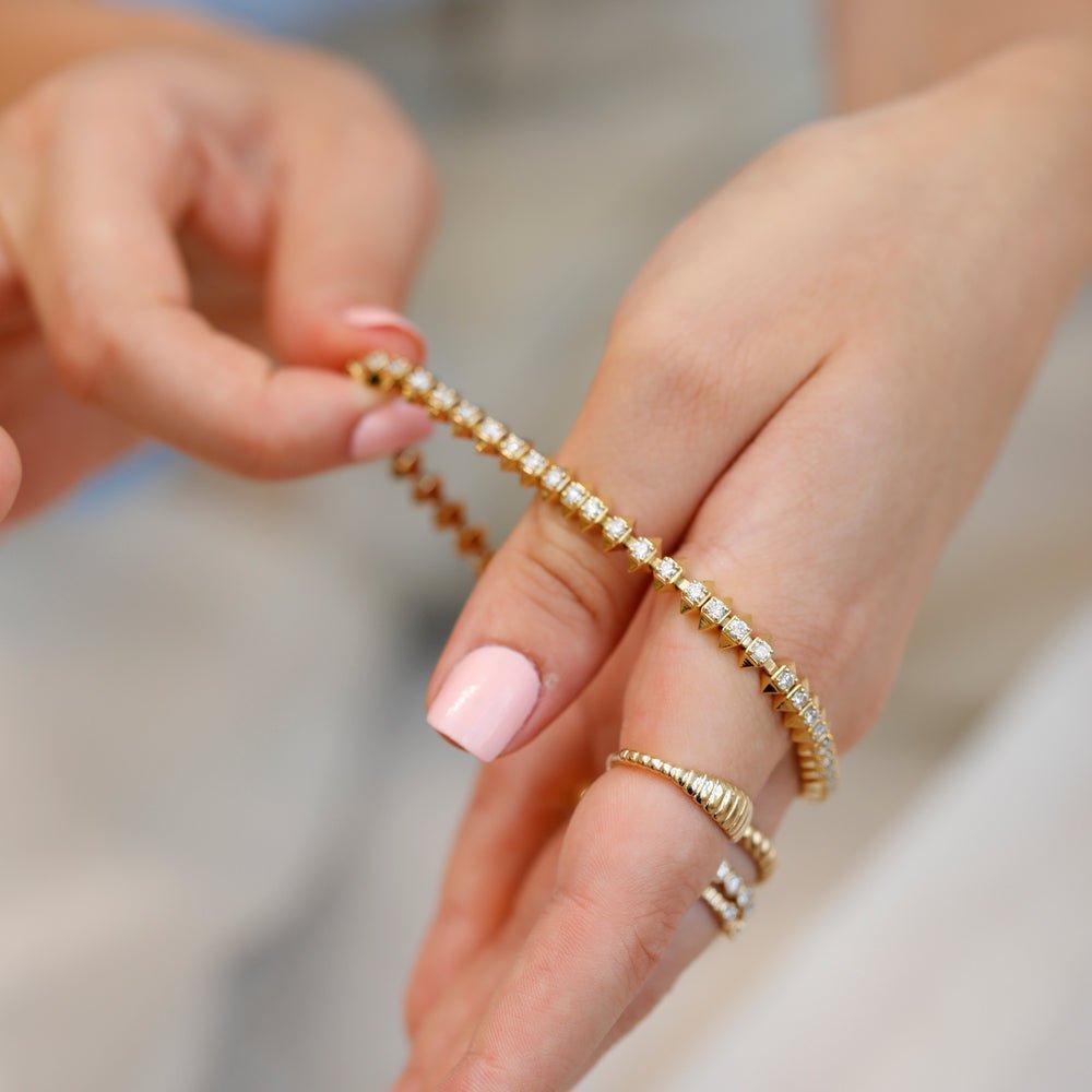 Diamond Spike Tennis Bracelet